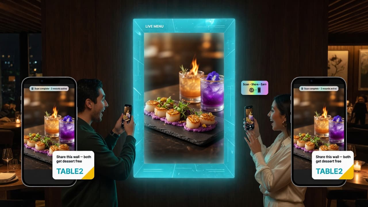 Restaurant portal with TABLE2 referral story